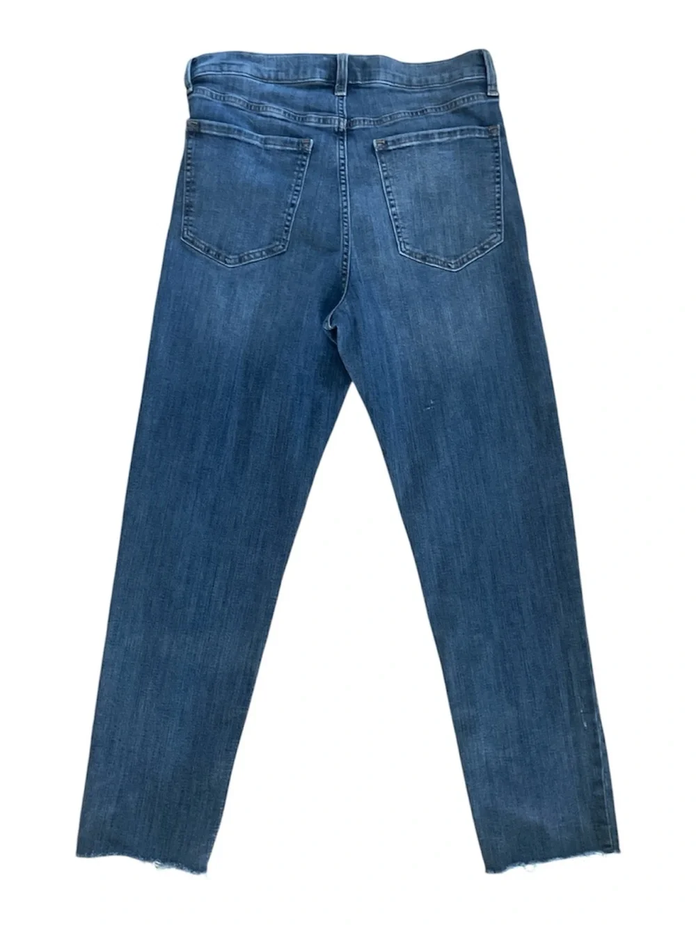 Banana Republic Ultra High-Rise Slim Straight Women’s Jeans Size 12 Raw Hem
